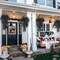Black Artificial Hanging Plants 4PCS 33in Fake Wall Plant Faux Eucalyptus Leaves Ivy Swag UV Resistant Hang Plastic Greenery Indoor Outdoor Wedding Halloween Porch Garden Home Patio Decor